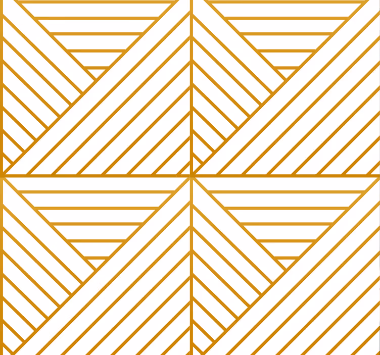 Carta da parati linee geometriche dorate - TenStickers