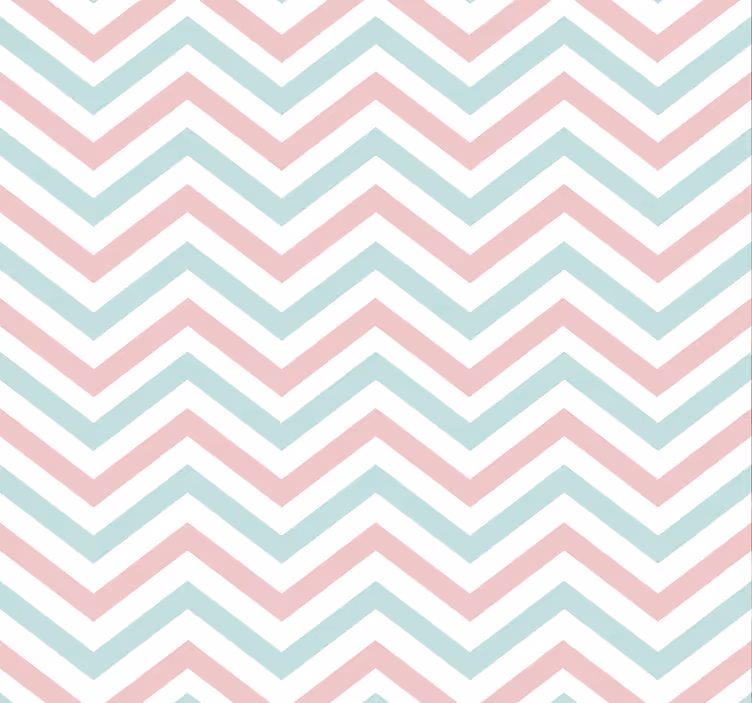 Carta da parati colori pastello a zigzag - TenStickers