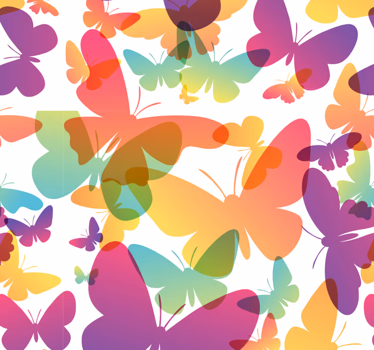 Carta da parati farfalle Farfalle sfumate - TenStickers