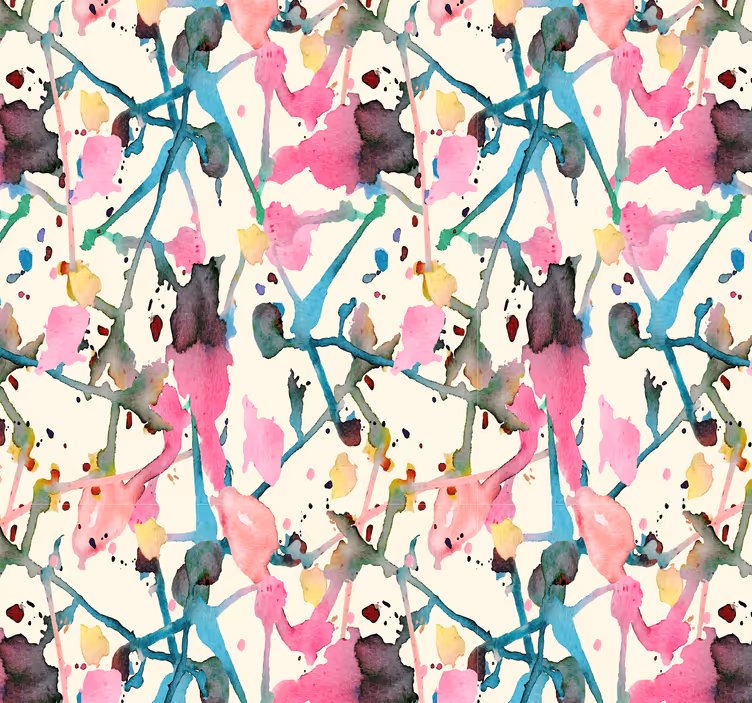 Carta da parati astratta Arte acquarella - TenStickers