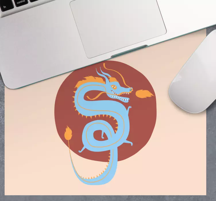 Tappetino mouse anime illustrazione di drago stilizzato - TenStickers