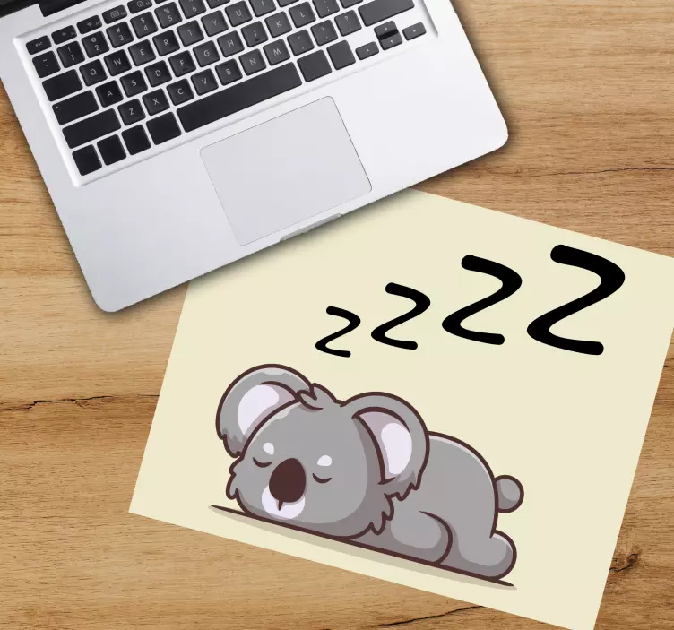 Tappetino mouse anime illustrazione koala dormiente - TenStickers