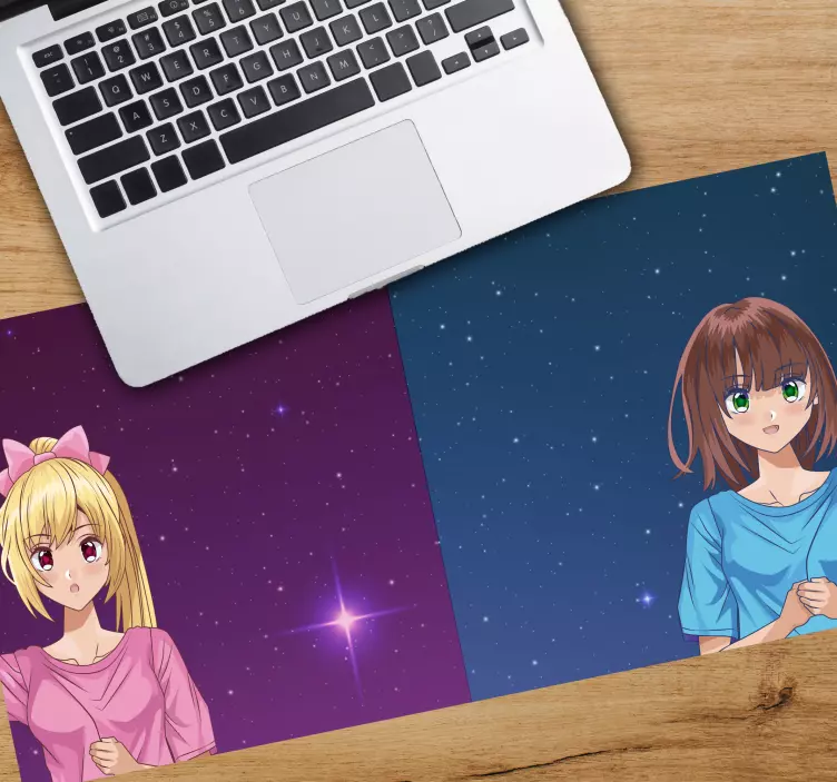 Tappetino mouse anime personaggi anime con stelle - TenStickers