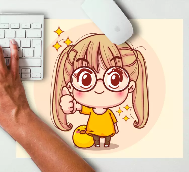 Tappetino mouse anime personaggio cartone allegro - TenStickers