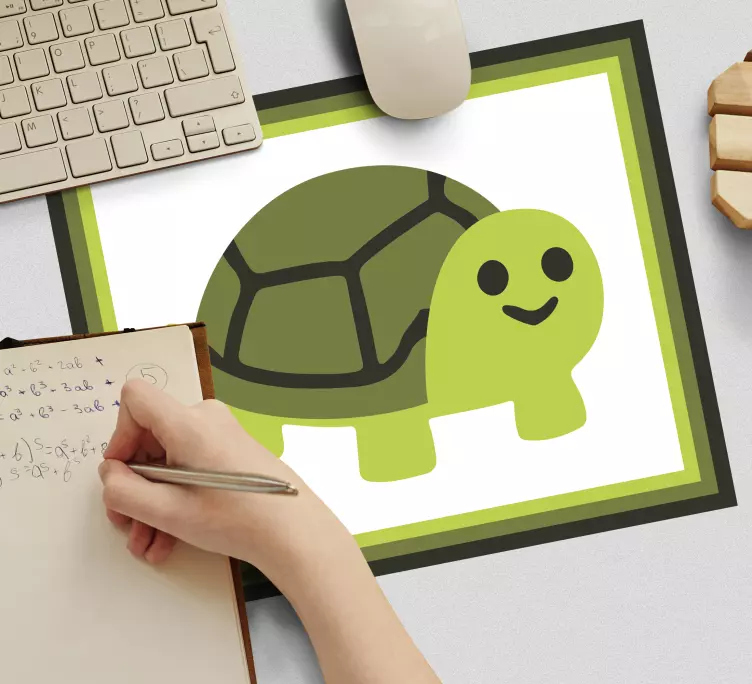 Tappetino mouse anime personaggio tartaruga allegra - TenStickers