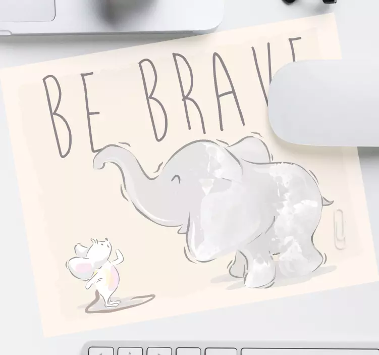 Tappetino mouse con frase compagni animali incoraggianti - TenStickers