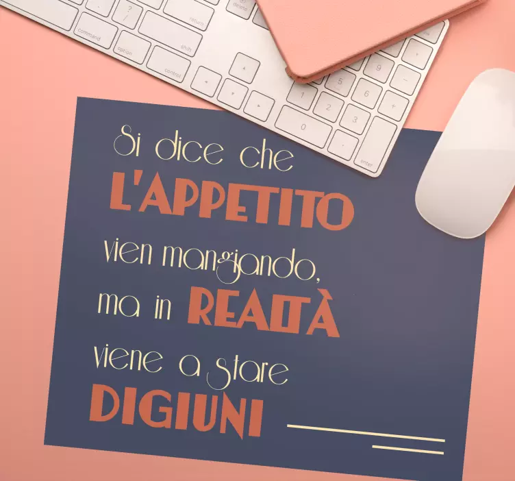 Tappetino mouse con frase frase attore Napoli - TenStickers