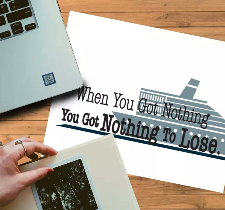 Tappetino mouse con frase grafica motivazionale - TenStickers