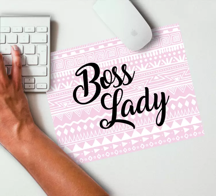 Tappetino mouse con frase ispirazione boss lady - TenStickers