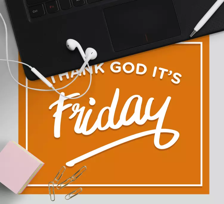 Tappetino mouse con frase promemoria di weekend - TenStickers