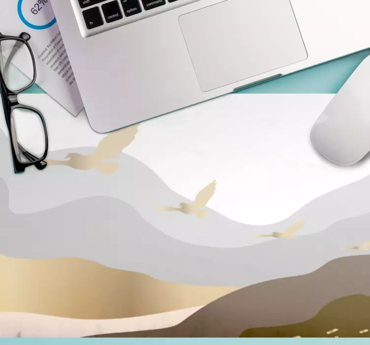 Tappetino mouse con frase scena naturale fluente - TenStickers