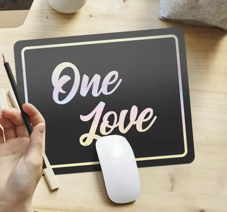 Tappetino mouse con frase unico amore citazione - TenStickers