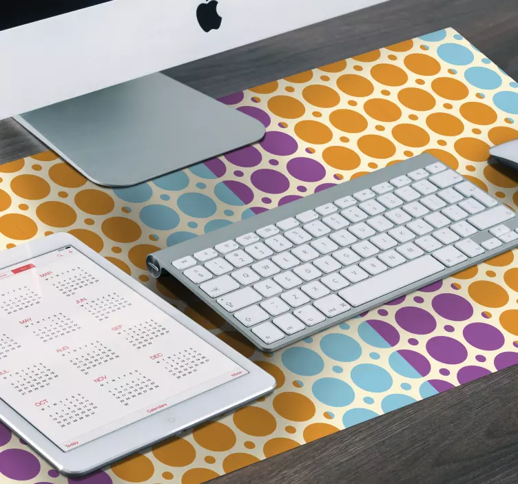 Tappetino mouse con motivi e texture a pois colorati - TenStickers