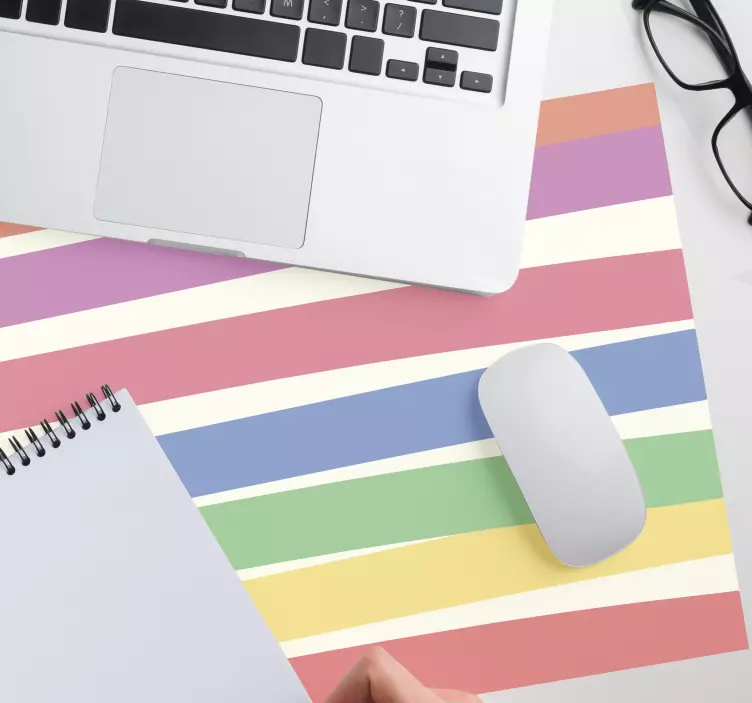 Tappetino mouse con motivi e texture a righe colorate - TenStickers