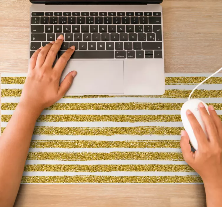 Tappetino mouse con motivi e texture a righe glitterate - TenStickers