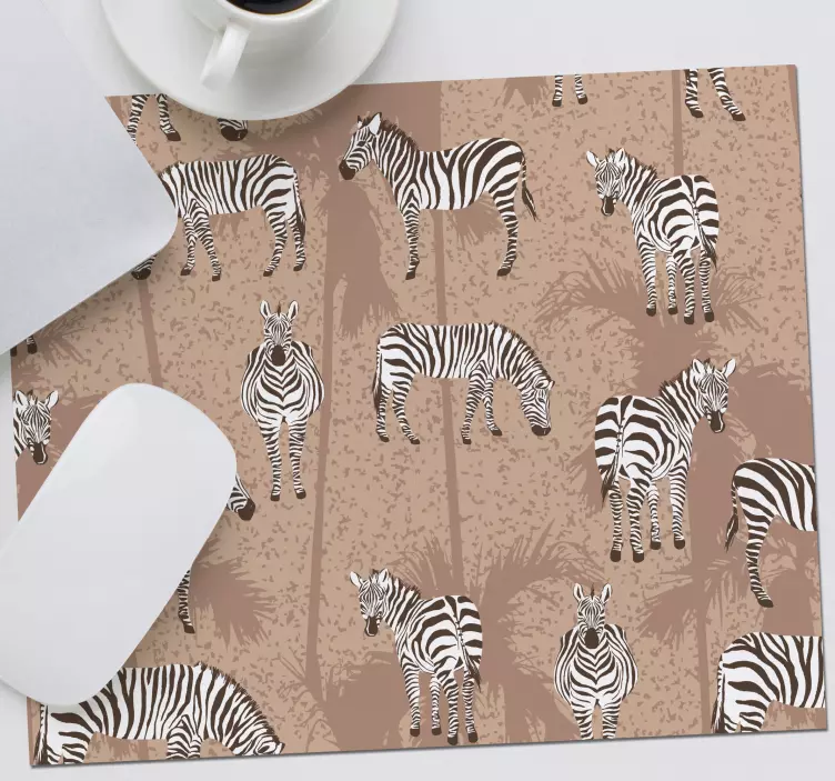 Tappetino mouse con motivi e texture a righe zebra - TenStickers