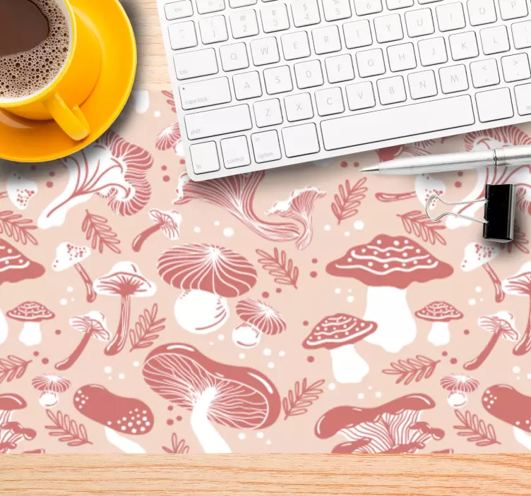 Tappetino mouse con motivi e texture a tema fungo - TenStickers