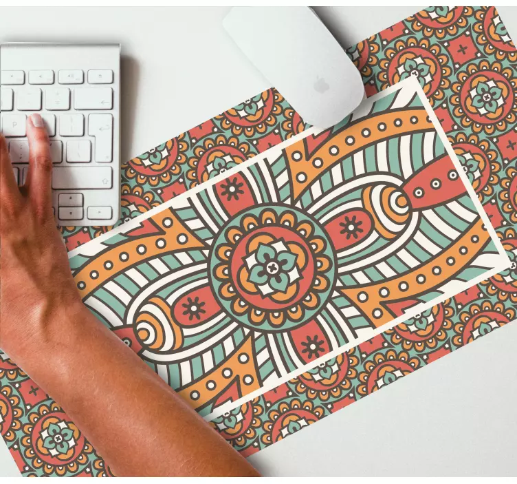 Tappetino mouse con motivi e texture arte mandala vivace - TenStickers