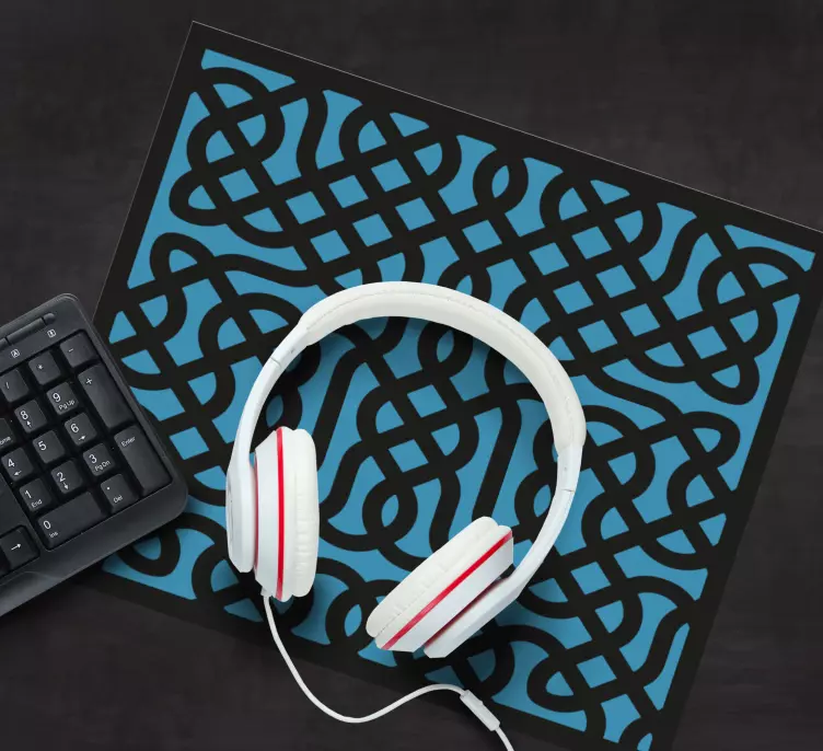 Tappetino mouse con motivi e texture blu intricato - TenStickers