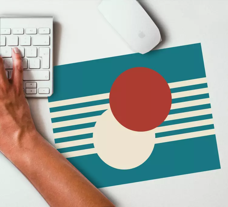 Tappetino mouse con motivi e texture composizione circolare - TenStickers