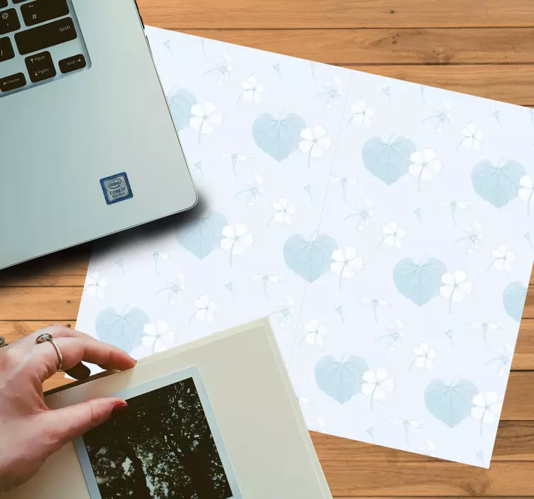 Tappetino mouse con motivi e texture cuore floreale - TenStickers