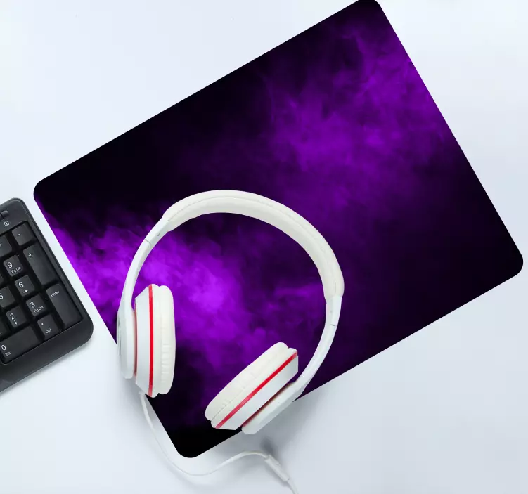 Tappetino mouse con motivi e texture effetto fumo viola - TenStickers