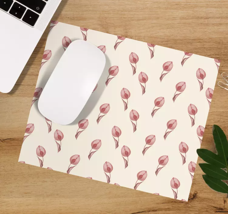Tappetino mouse con motivi e texture eleganti fioriti - TenStickers