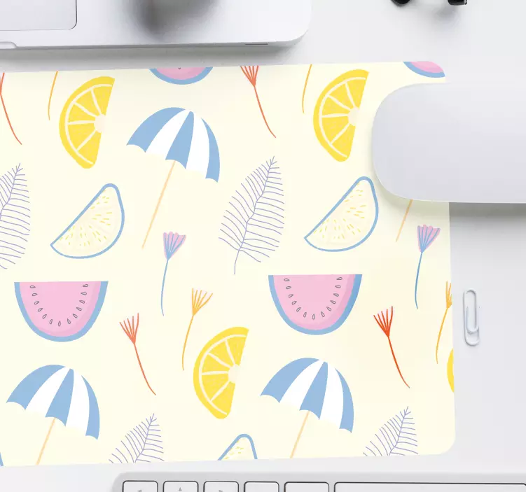 Tappetino mouse con motivi e texture elementi estivi bright - TenStickers