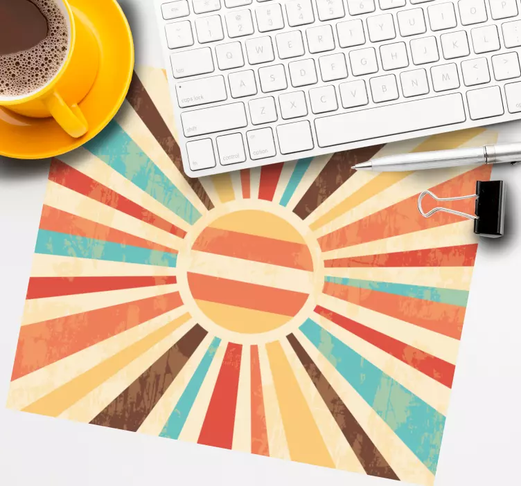 Tappetino mouse con motivi e texture elementi sole raggiante - TenStickers