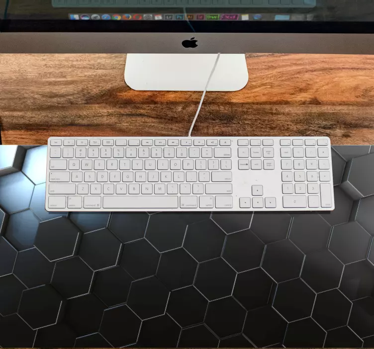 Tappetino mouse con motivi e texture esagonali - TenStickers