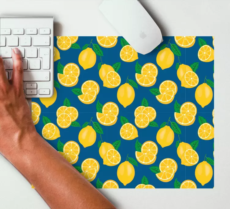 Tappetino mouse con motivi e texture fetta di limone - TenStickers