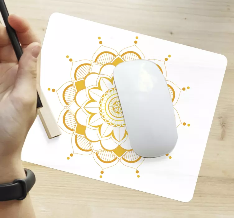 Tappetino mouse con motivi e texture fiore mandala - TenStickers