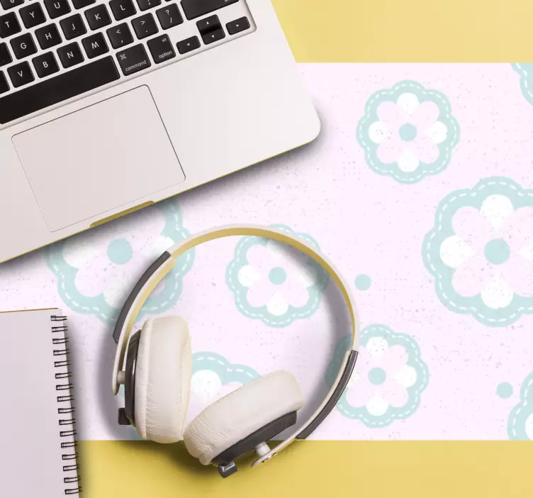 Tappetino mouse con motivi e texture floreale - TenStickers