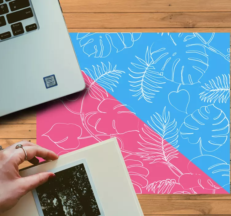 Tappetino mouse con motivi e texture foglie floreali - TenStickers