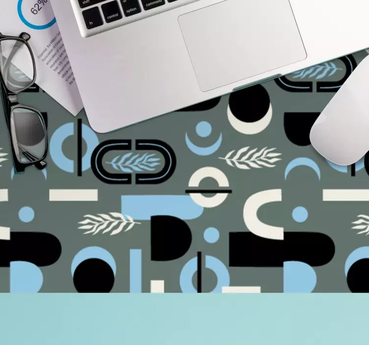 Tappetino mouse con motivi e texture foglie geometriche - TenStickers