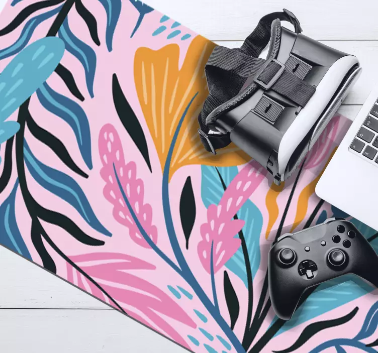 Tappetino mouse con motivi e texture foglie vivaci - TenStickers