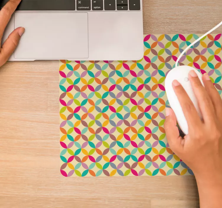 Tappetino mouse con motivi e texture forme angolari vivaci - TenStickers