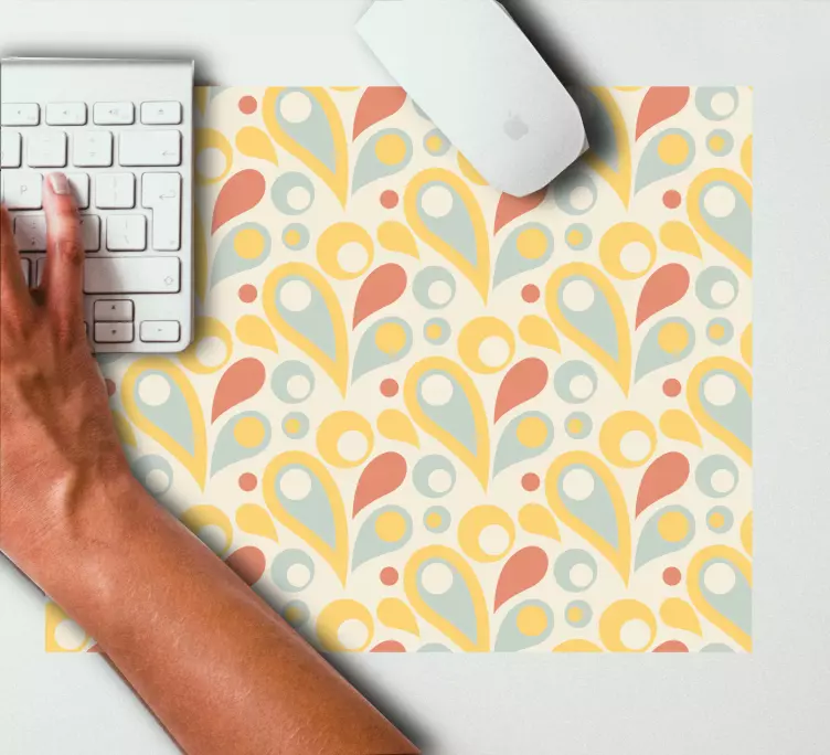 Tappetino mouse con motivi e texture forme astratte colorate - TenStickers