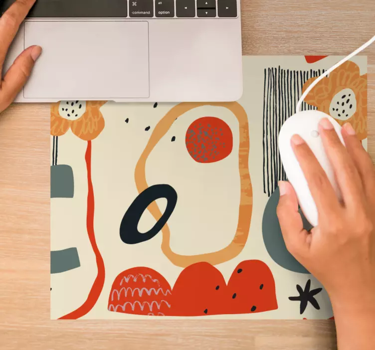 Tappetino mouse con motivi e texture forme colorate vivaci - TenStickers