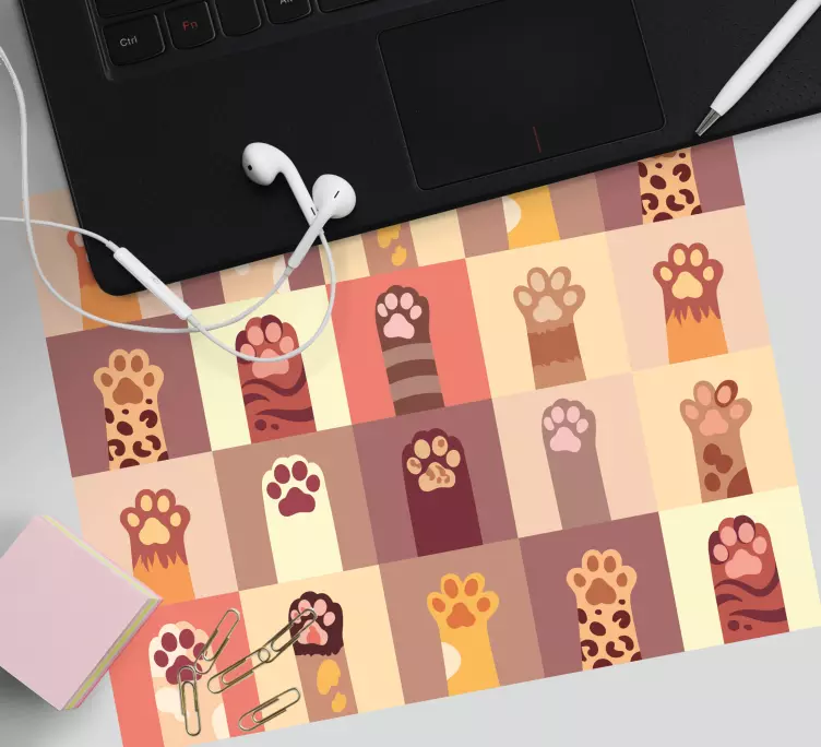 Tappetino mouse con motivi e texture impronte colorate - TenStickers