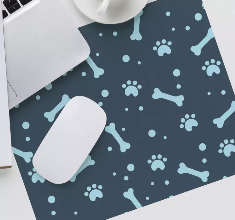 Tappetino mouse con motivi e texture impronte di zampa - TenStickers