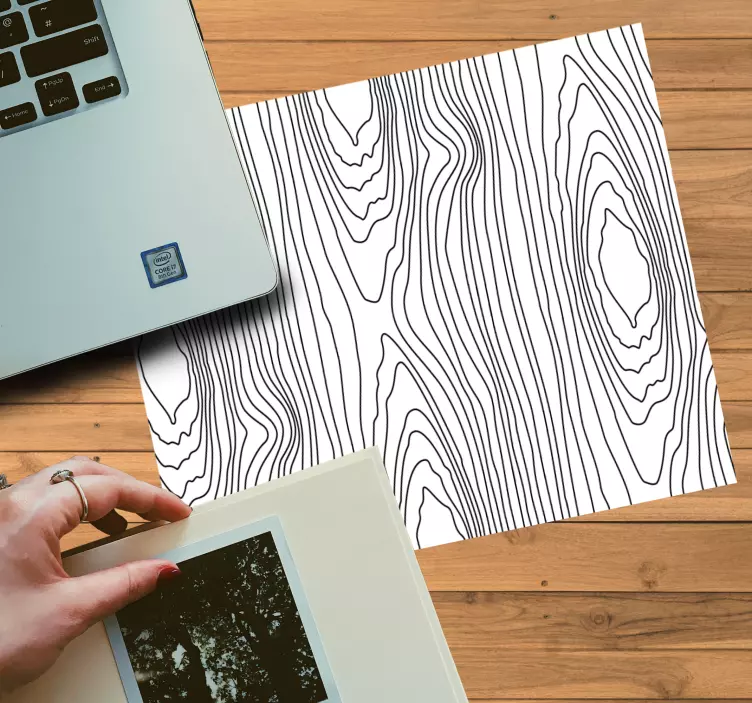 Tappetino mouse con motivi e texture legno naturale - TenStickers