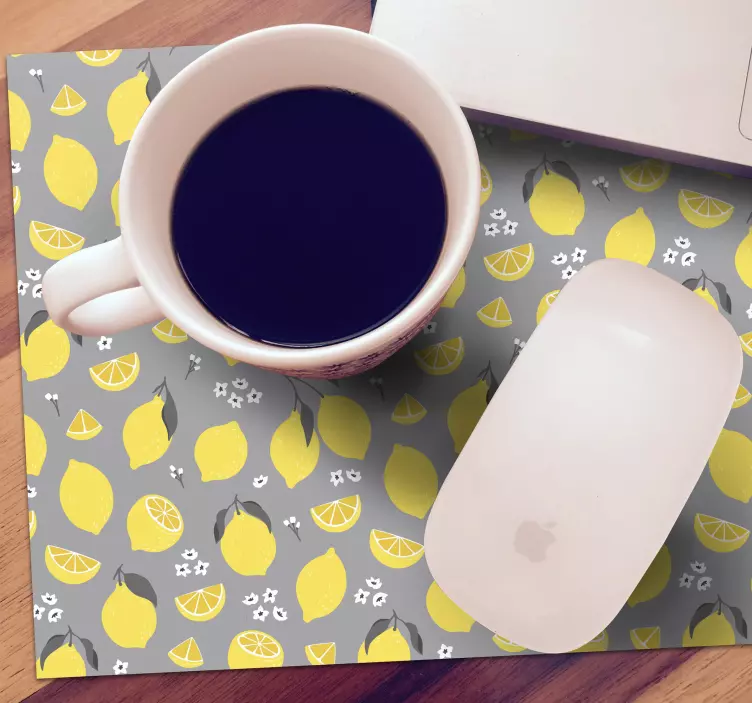 Tappetino mouse con motivi e texture limone - TenStickers