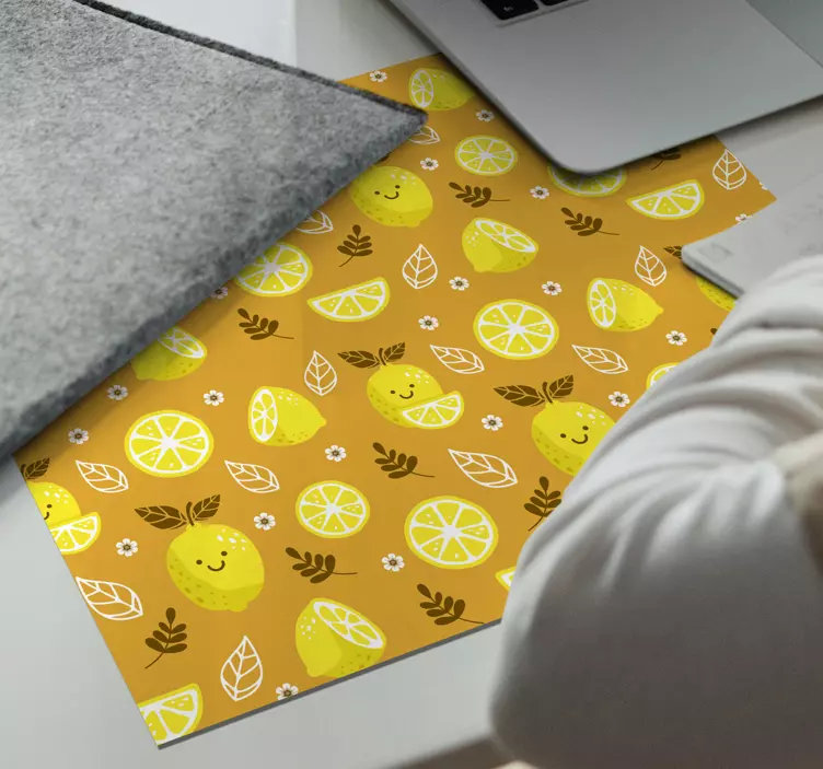 Tappetino mouse con motivi e texture limoni allegri - TenStickers
