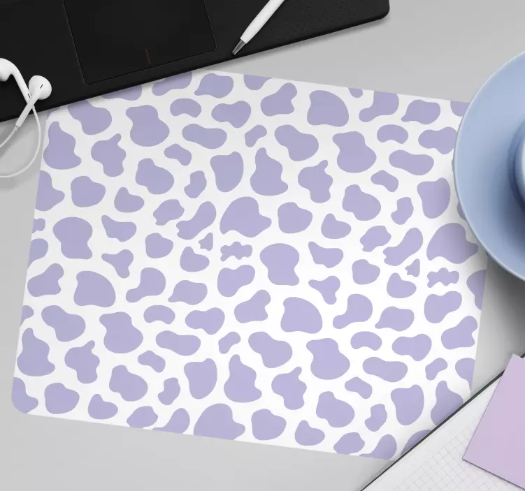 Tappetino mouse con motivi e texture macchie viola astratte - TenStickers