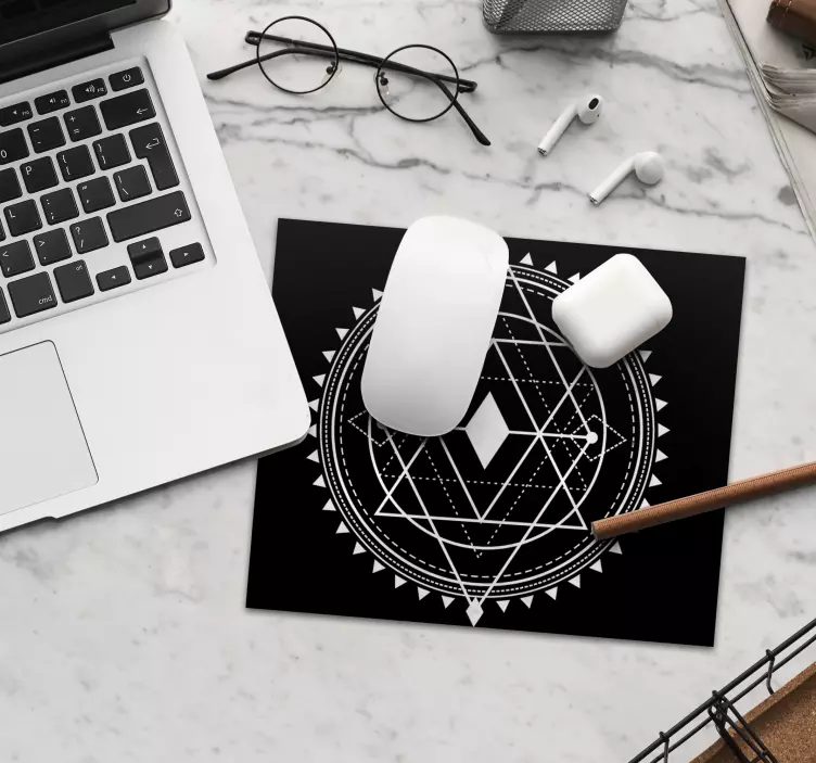 Tappetino mouse con motivi e texture mandala geometrico - TenStickers