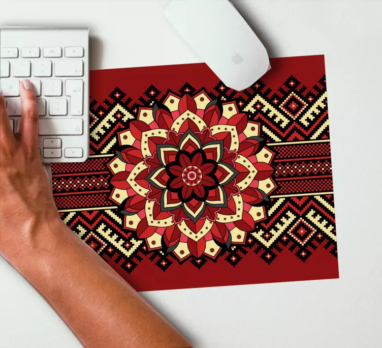 Tappetino mouse con motivi e texture mandala intricato - TenStickers