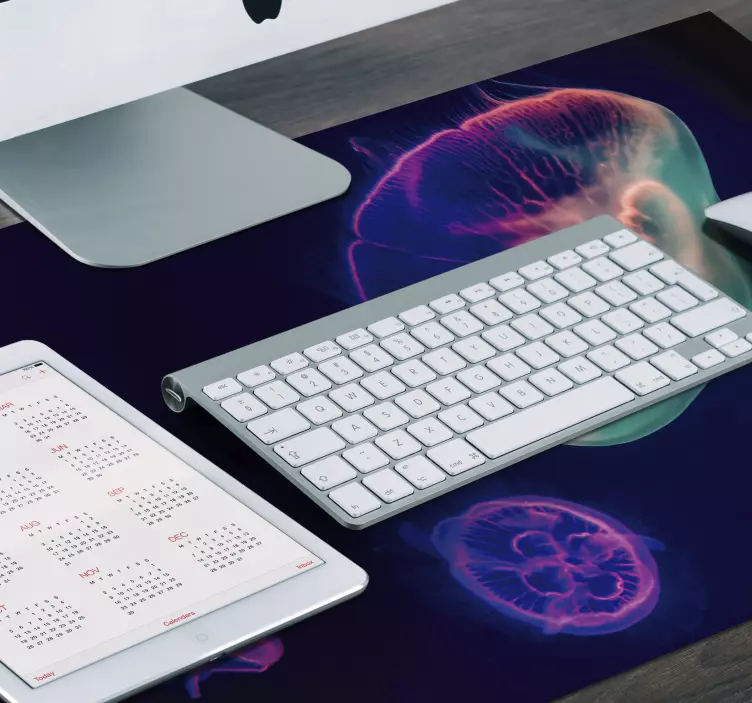 Tappetino mouse con motivi e texture meduse colorate - TenStickers