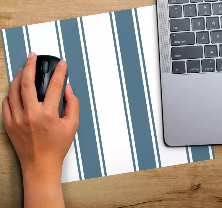 Tappetino mouse con motivi e texture a righe blu e bianche - TenStickers