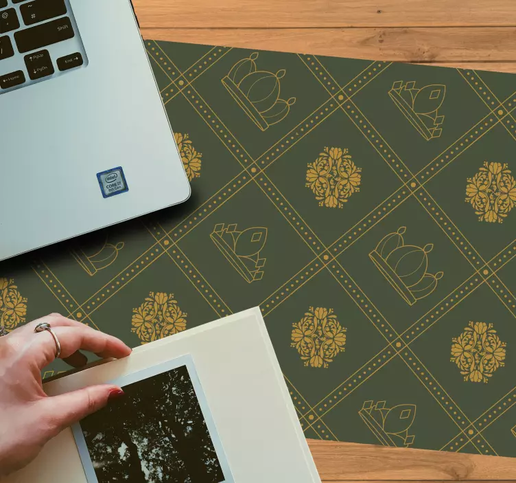 Tappetino mouse con motivi e texture motivo corona - TenStickers